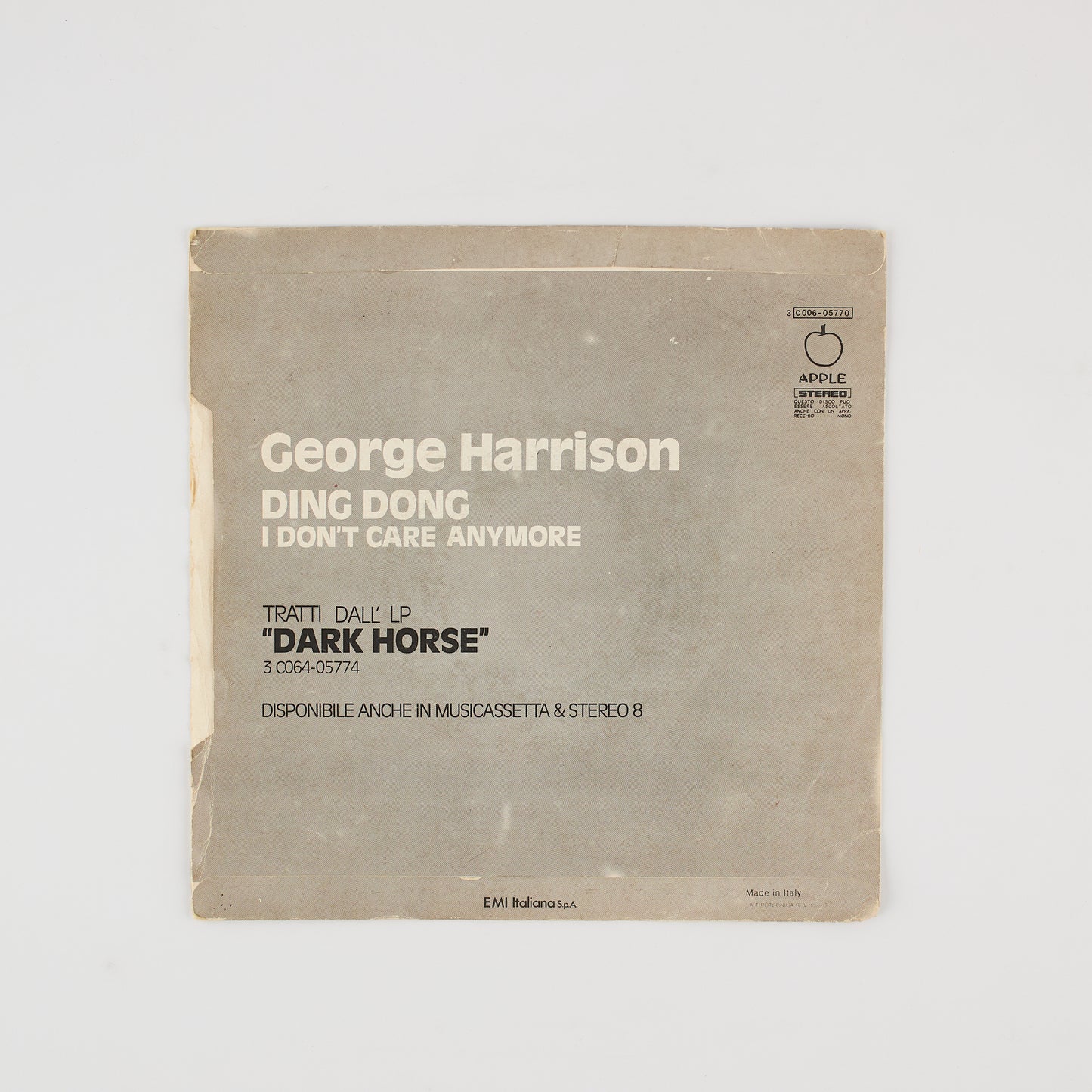 George Harrison - Ding Dong / I don't care anymore - EMI 1974