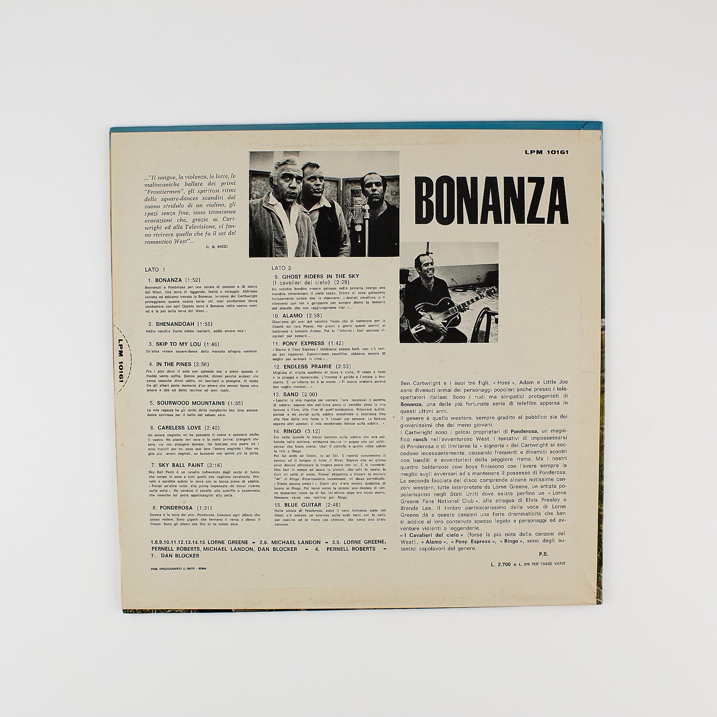 Bonanza - Rca Victor 1965 - Colonne sonore