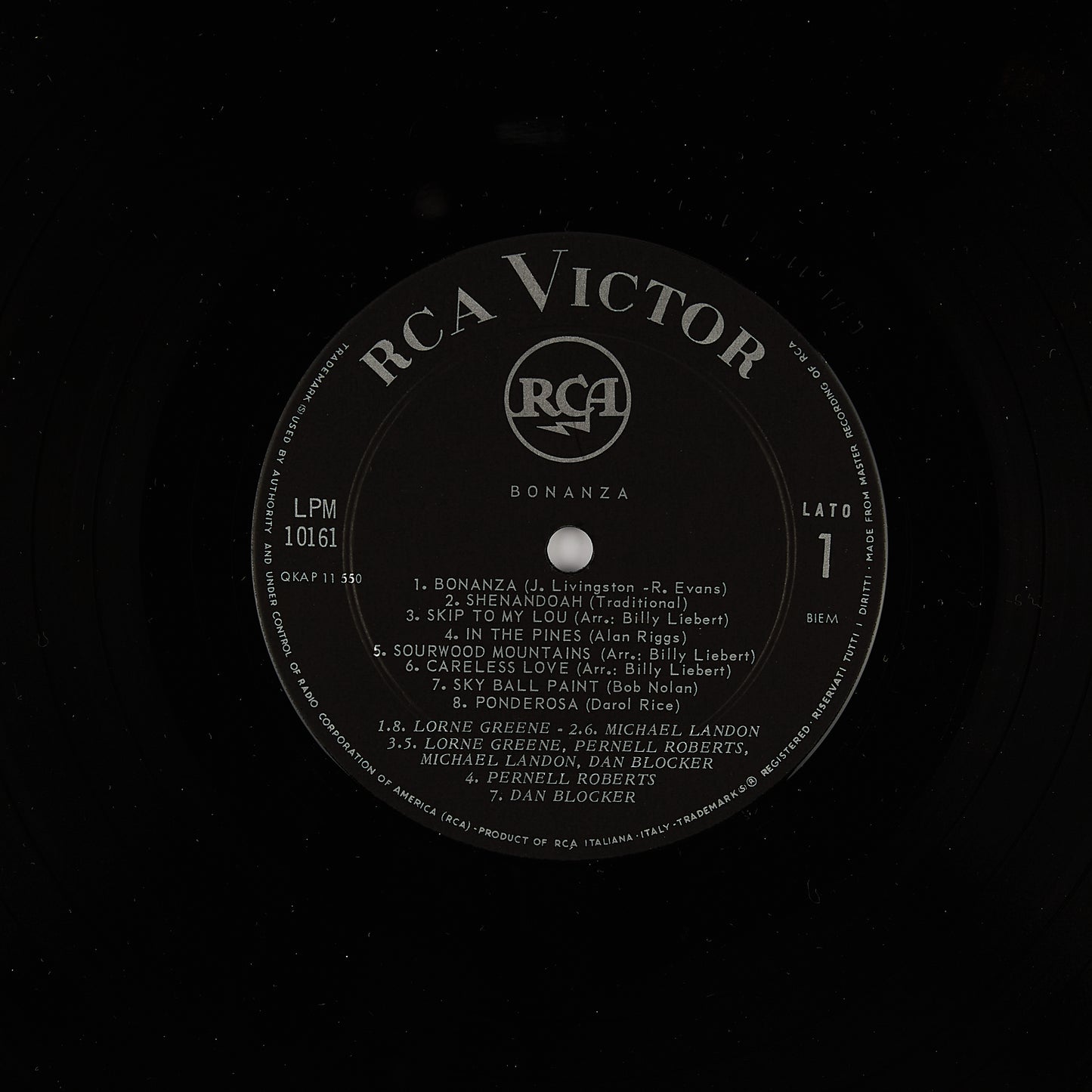 Bonanza - Rca Victor 1965 - Colonne sonore