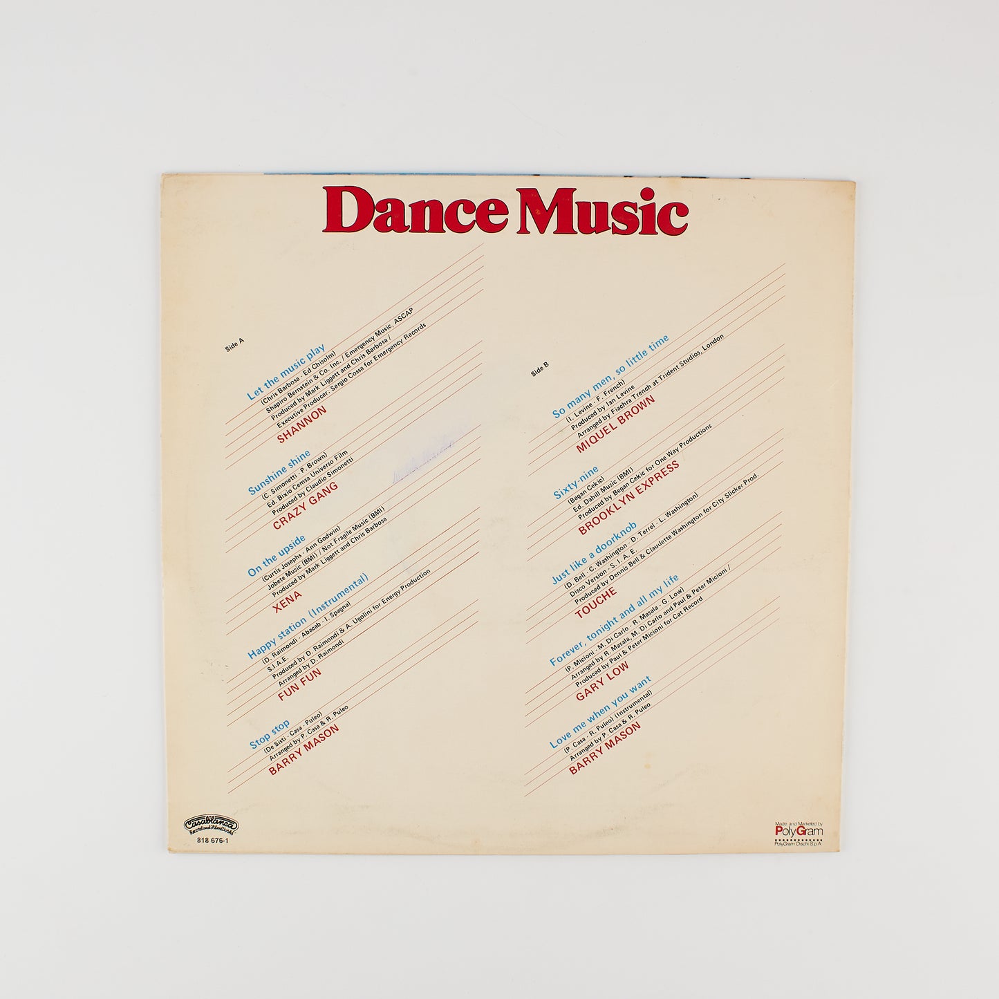 Dance Music - Colonna sonora - 12' Casablanca 1984